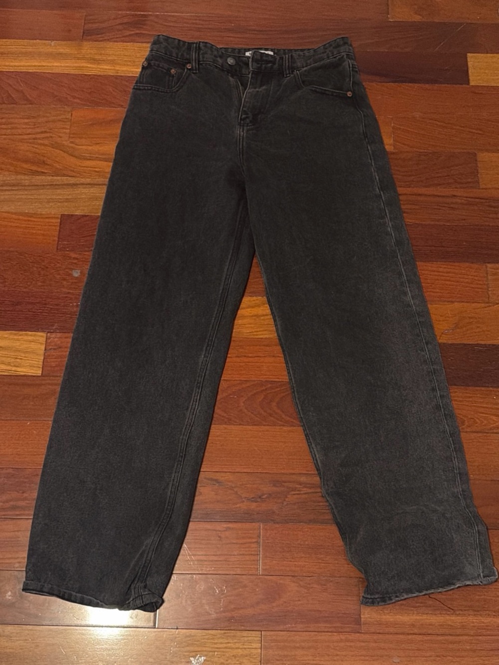 Motel Rocks Men's Washed Black Relaxed Jeans